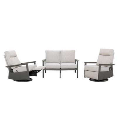 Huntington 4-piece Patio Aluminum Modular Seating Group with Cushions | Outdoor Set
