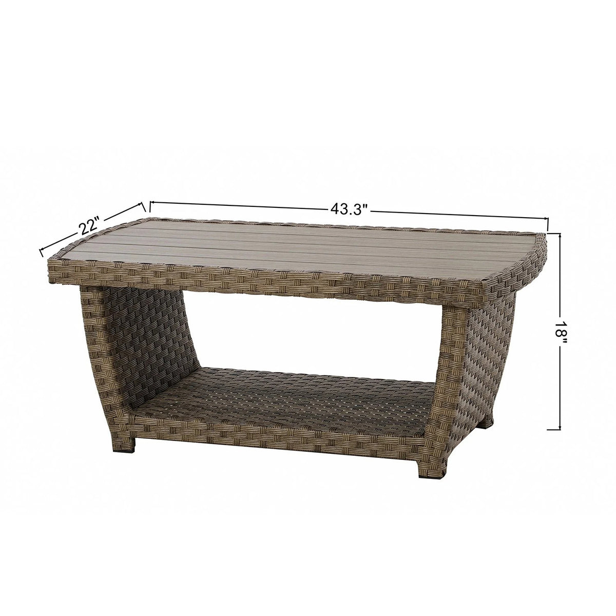 Keywest Outdoor Wicker Cocktail Table