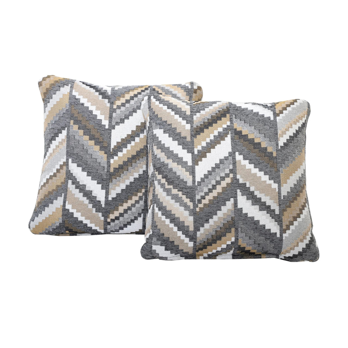 Pair of 16”x16" Driver Marble Indoor/Outdoor Throw Pillows | Outdoor Pillow x 2