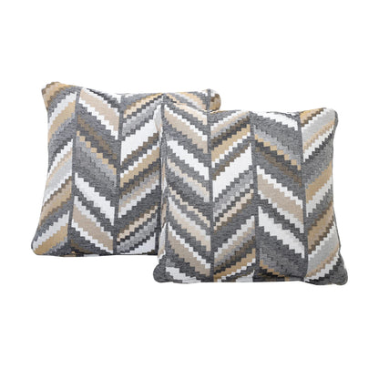 Pair of 16”x16" Driver Marble Indoor/Outdoor Throw Pillows | Outdoor Pillow x 2