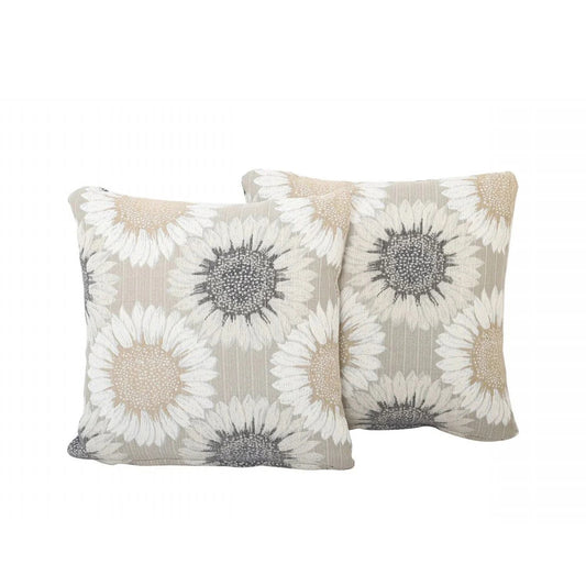 Pair of 16”x16" Daisy Chain Indoor/Outdoor Throw Pillows | Outdoor Pillow x 2