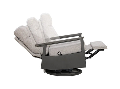 Huntington Outdoor Aluminum Swivel Glider Recliner | Patio Lounge Chair