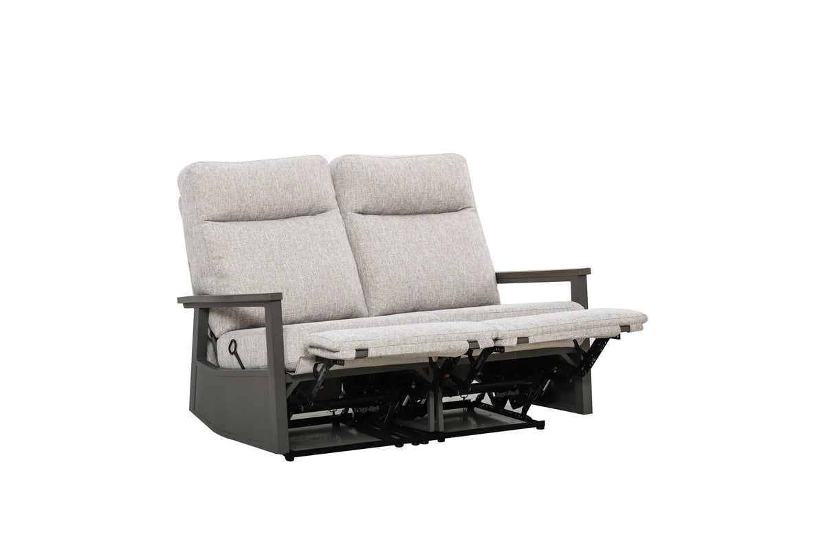 Huntington 4-seat Patio Aluminum Reclining Loveseat Conversation Set with pair of Recliners | Outdoor Set