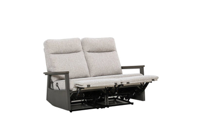 Huntington 4-seat Patio Aluminum Reclining Loveseat Conversation Set with pair of Recliners | Outdoor Set