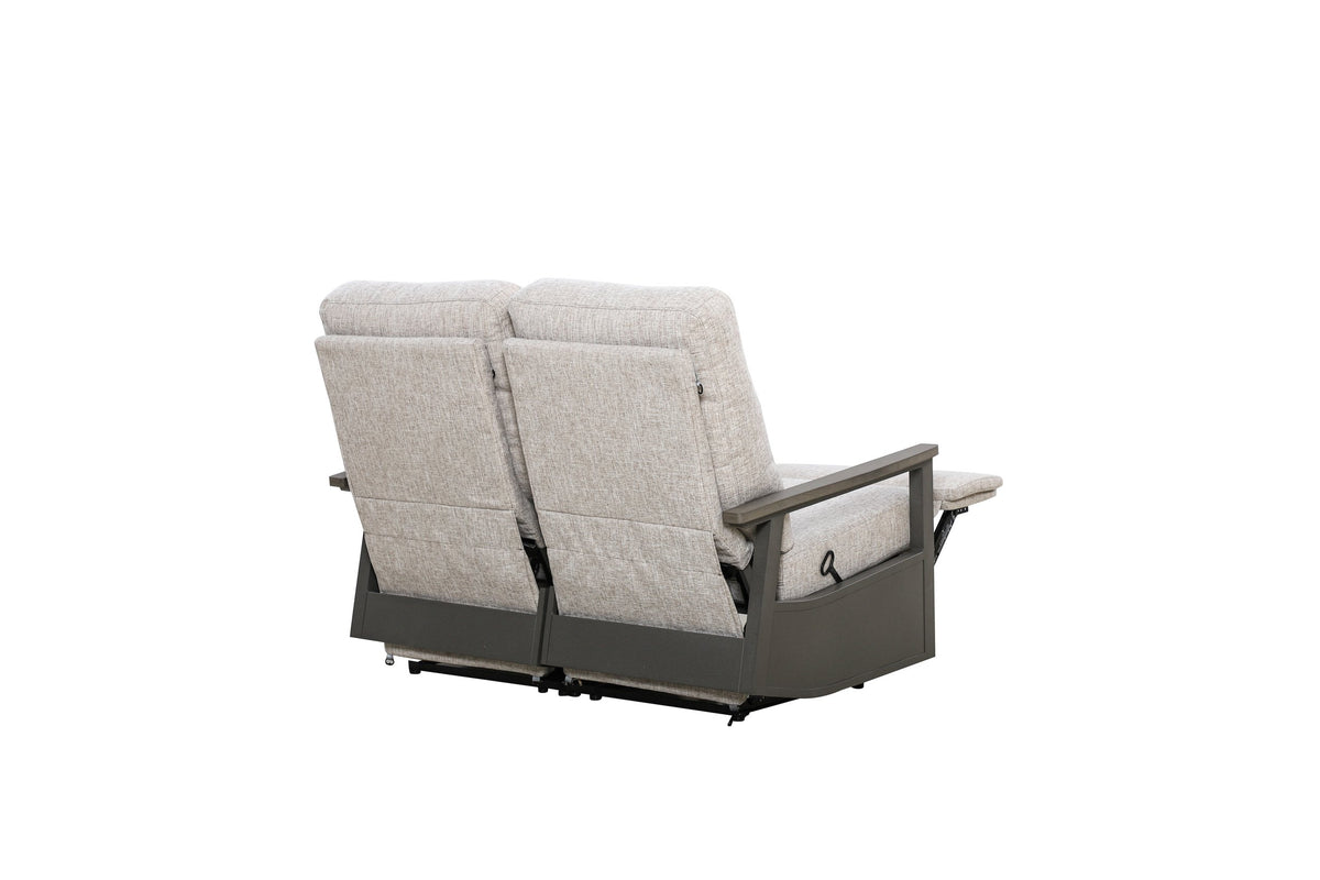 Huntington Outdoor Aluminum Reclining Loveseat Sofa | Outdoor Sofa