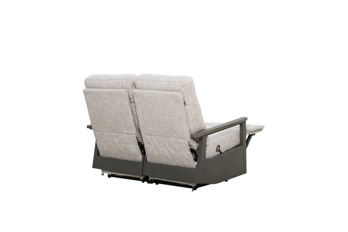 Huntington 4-seat Patio Aluminum Reclining Loveseat Conversation Set with pair of Recliners | Outdoor Set