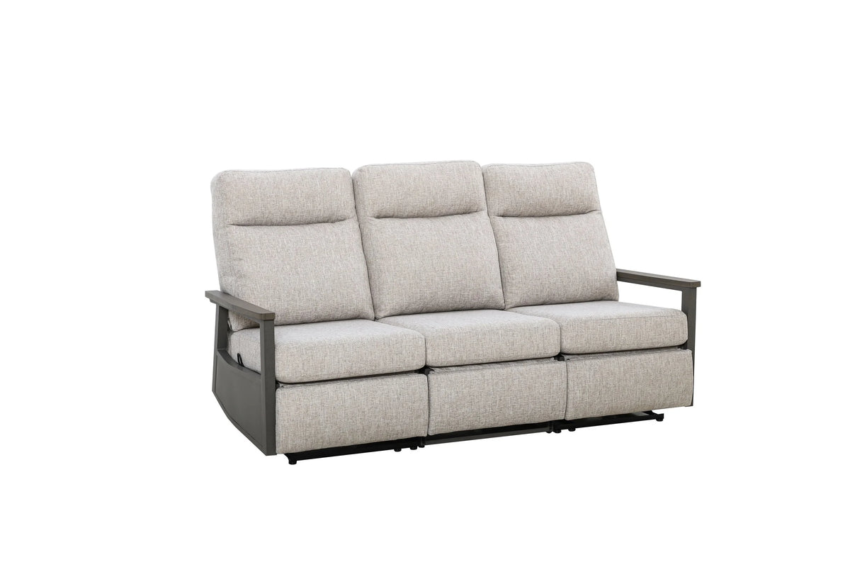 Huntington Three-Seat Outdoor Aluminum Reclining Sofa |Outdoor Sofa
