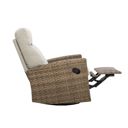 Newport 5-piece Patio Wicker Modular Sofa Set with Swivel Glider Recliners | Outdoor Set