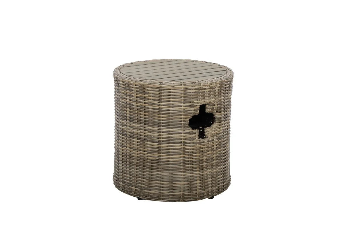 Keywest Wosaic Wicker Side Table with Speaker & Charger