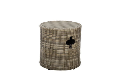 Keywest Wosaic Wicker Side Table with Speaker & Charger