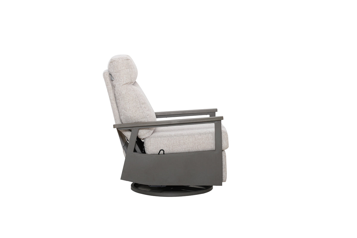 Huntington 4-Seat Reclining Loveseat Firepit Set — Outdoor Nook USA - main
