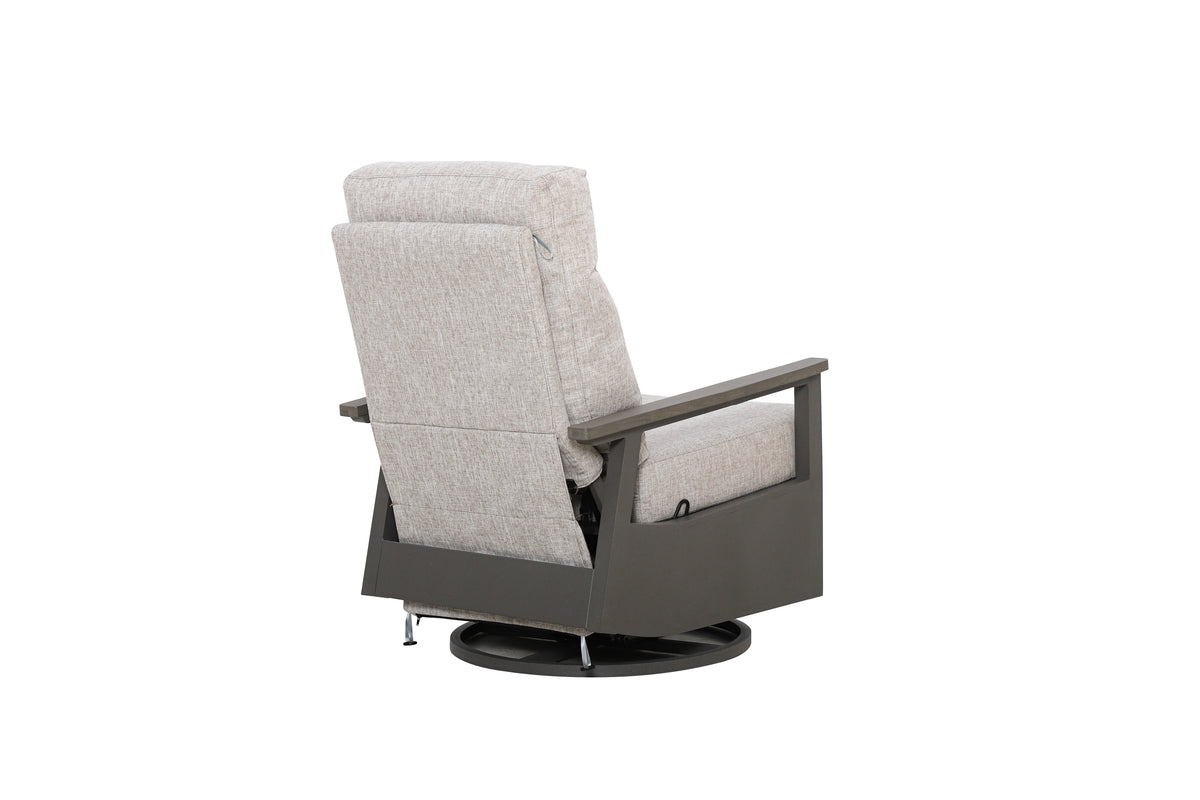 Huntington 4-Seat Reclining Loveseat Firepit Set — Outdoor Nook USA - main