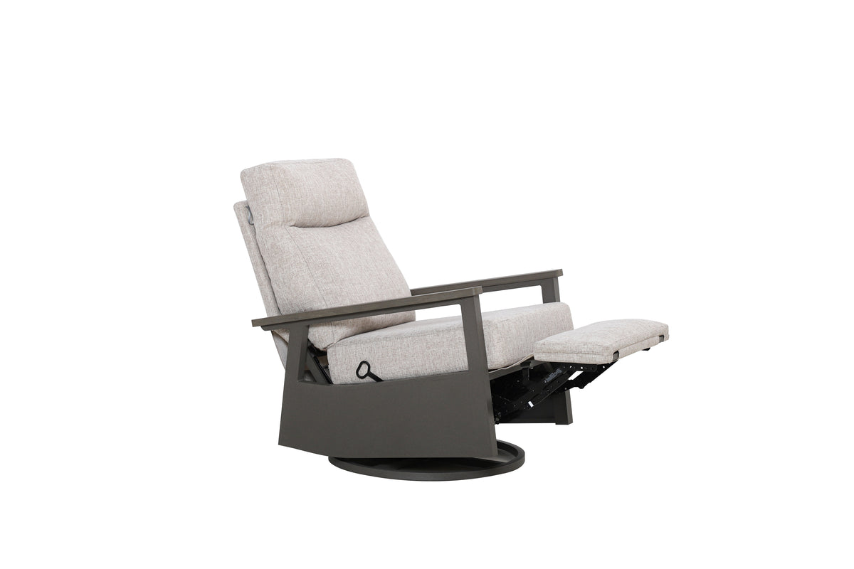 Huntington 4-Seat Reclining Loveseat Firepit Set — Outdoor Nook USA - main