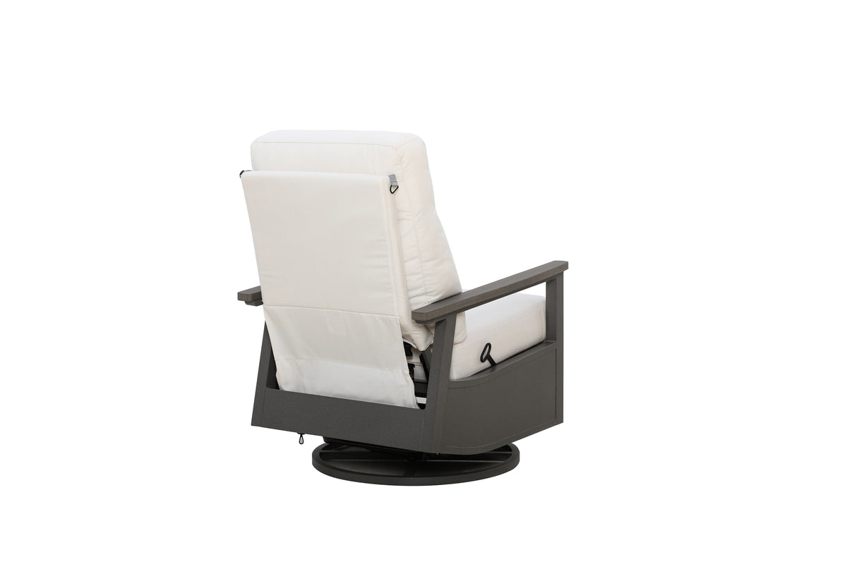 Huntington Outdoor Aluminum Swivel Glider Recliner - Sunbrella Canvas Canvas