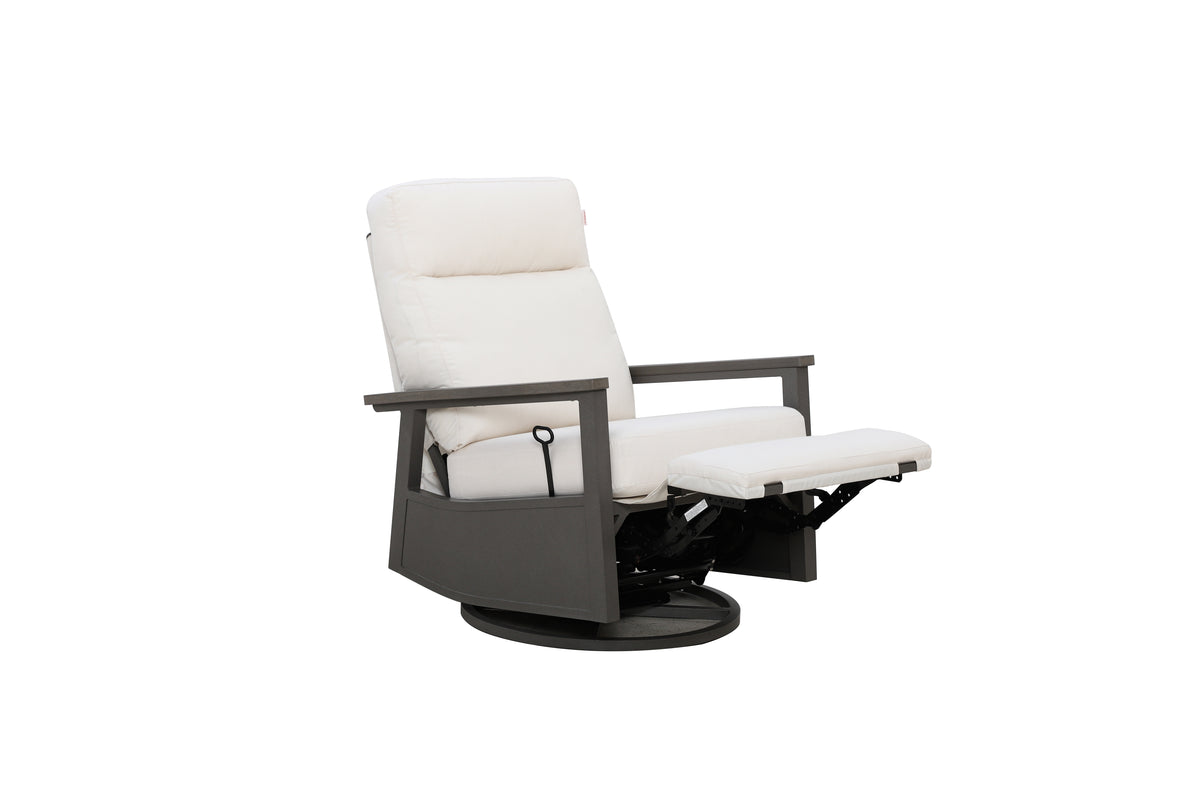 Huntington Outdoor Aluminum Swivel Glider Recliner - Sunbrella Canvas Canvas