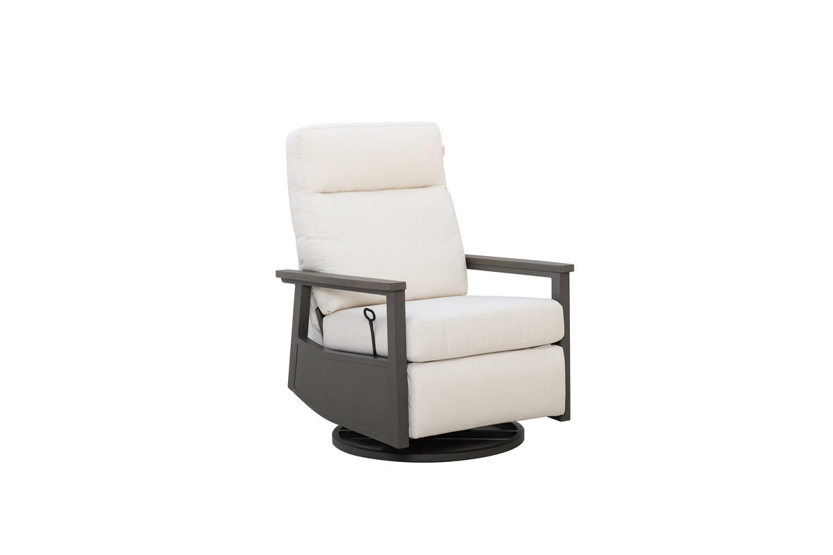 Huntington Outdoor Aluminum Swivel Glider Recliner - Sunbrella Canvas Canvas