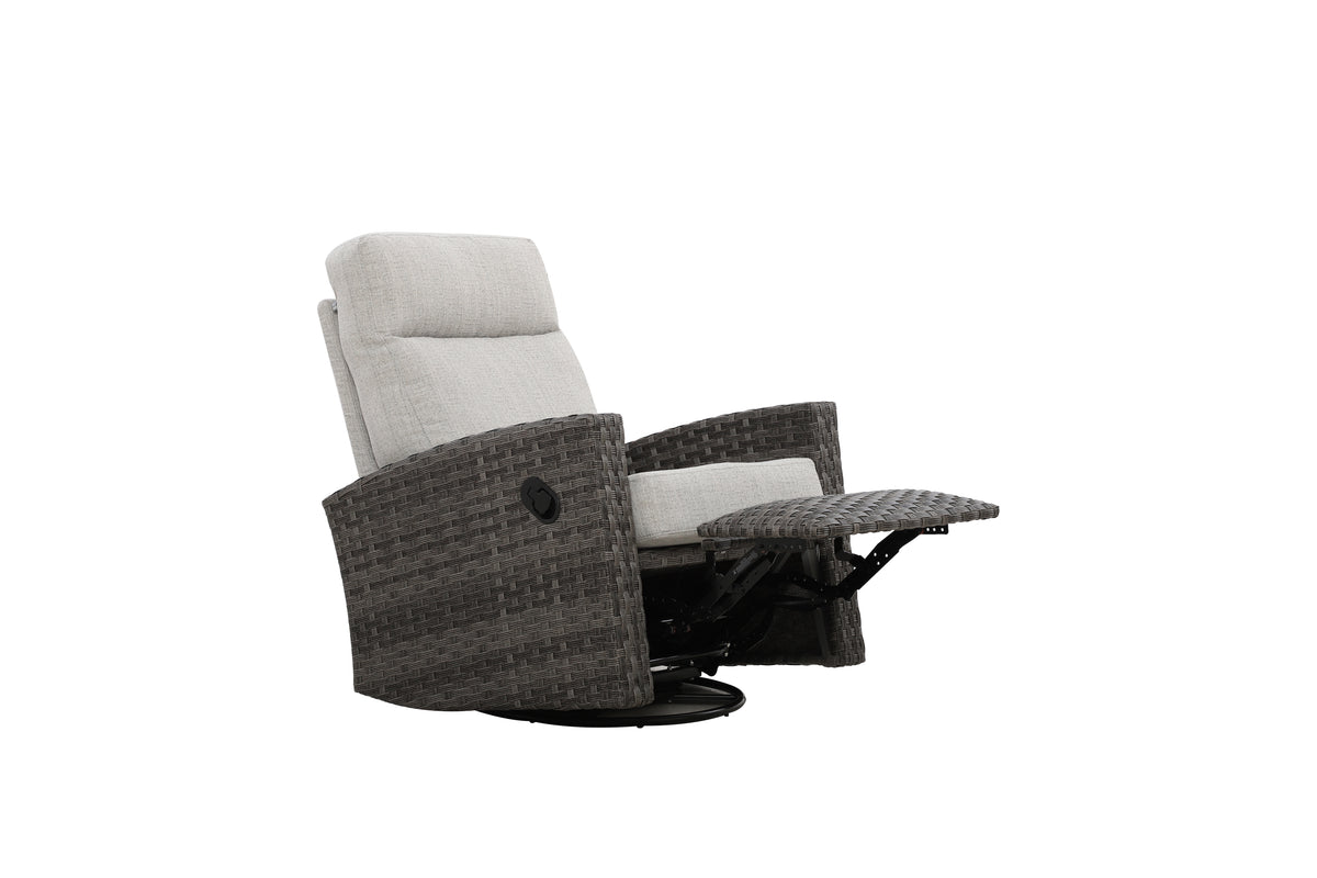 Malibu II 5-piece Patio Wicker Modular Sectional Sofa with Swivel Glider Recliners | Outdoor Set