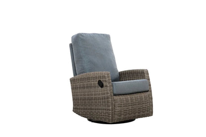 Keywest Wicker Outdoor Swivel Glider Recliner  | Patio Lounge Chair