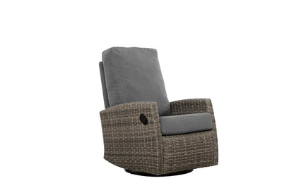 Keywest Wicker Outdoor Swivel Glider Recliner  | Patio Lounge Chair