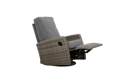 Pair of Keywest Wicker Outdoor Swivel Glider Recliner  | Patio Lounge Chair x 2