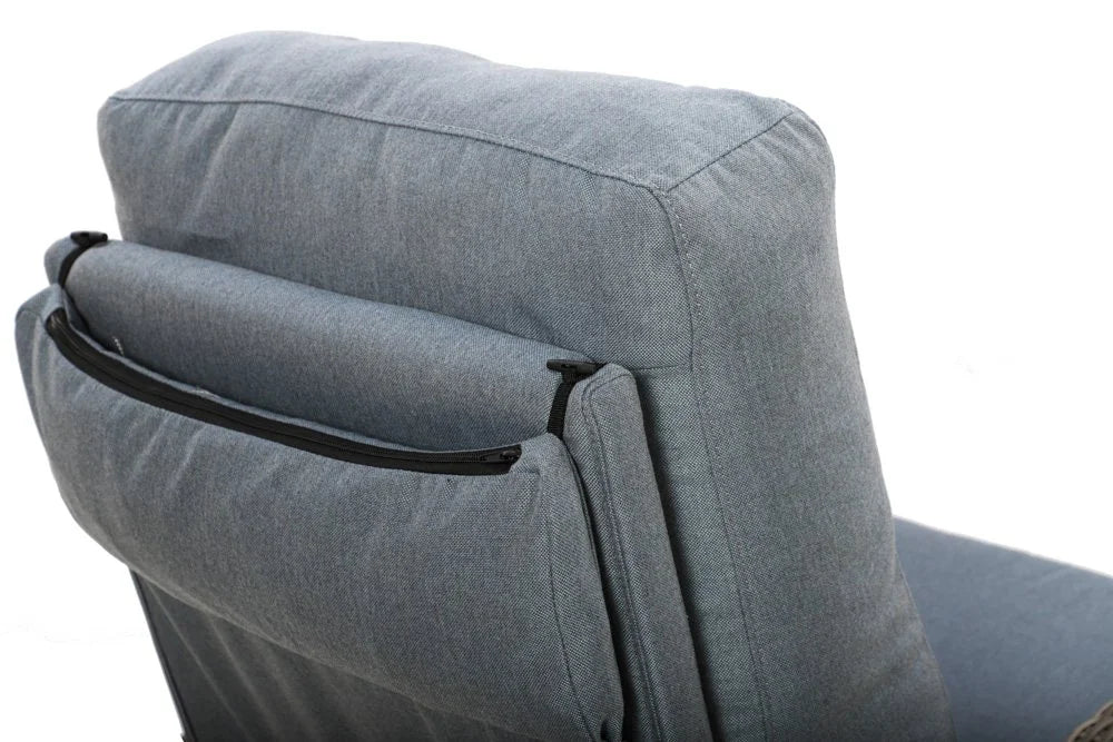 Keywest Wicker Outdoor 2PC Swivel Glider Recliner and Side Table | Outdoor Bistro Set