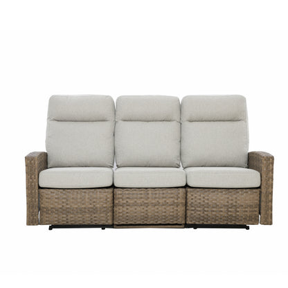 Newport Outdoor Wicker Reclining Sofa Conversation Set with a pair of Recliners | Outdoor Set