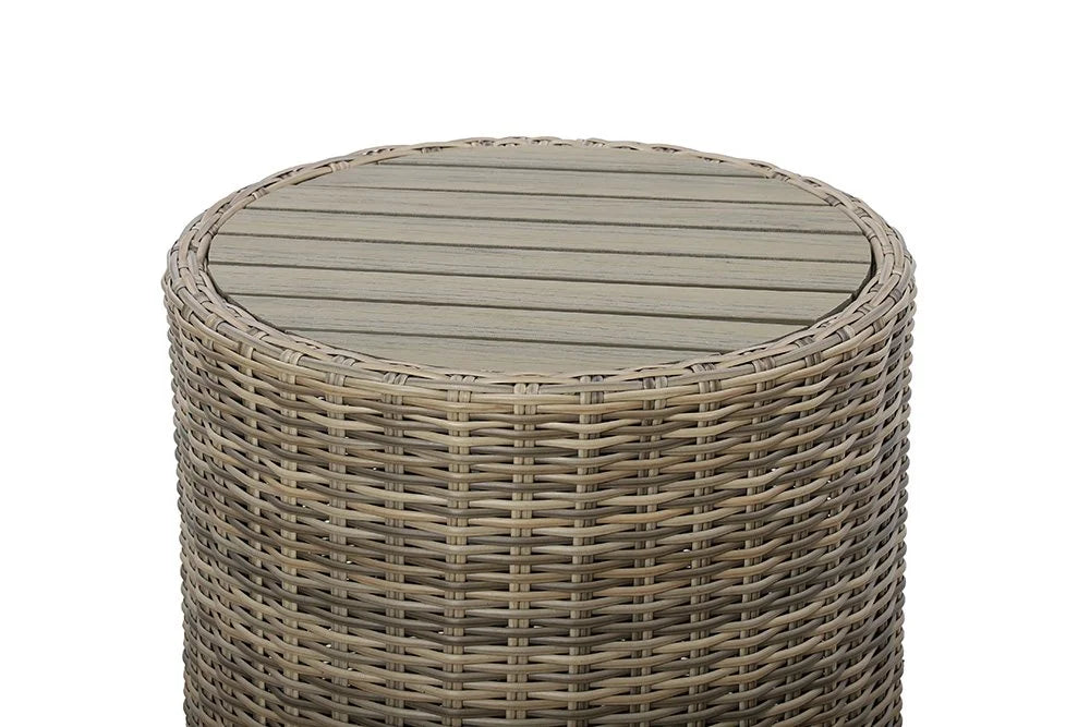 Keywest Wosaic Wicker Side Table with Speaker & Charger