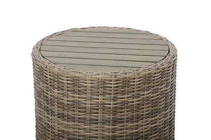 Keywest Wosaic Wicker Side Table with Speaker & Charger