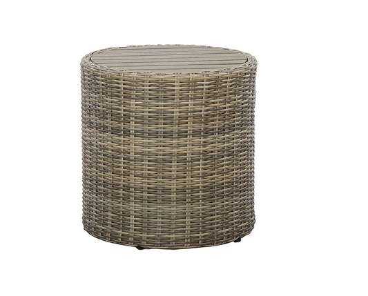 Keywest Wosaic Wicker Side Table with Speaker & Charger