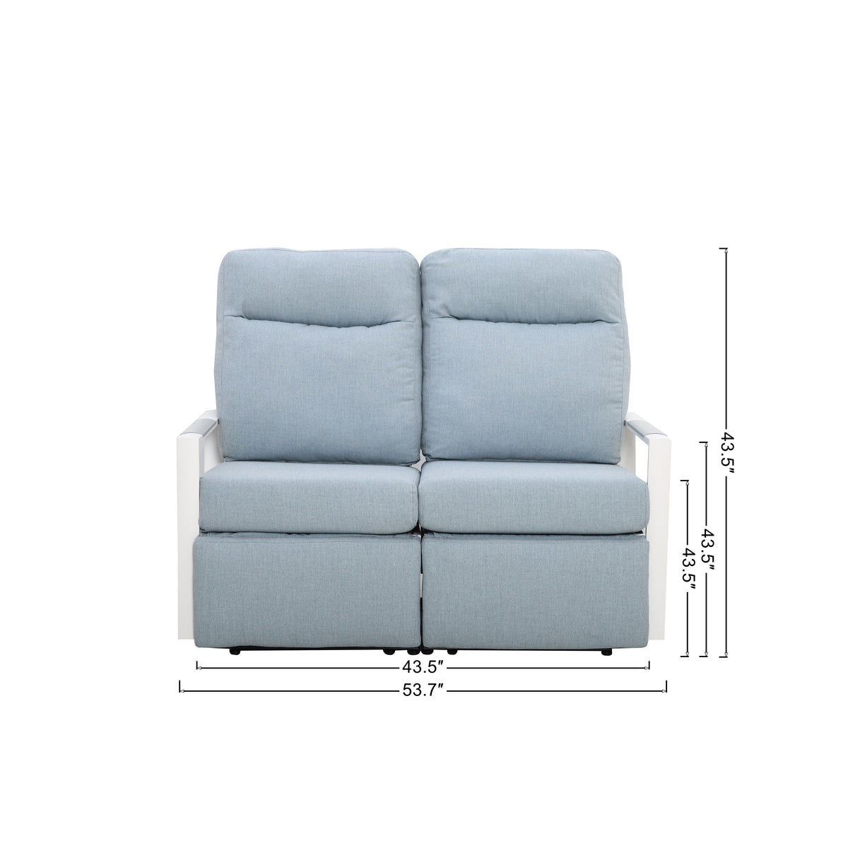 Kiesta 4-Seat Patio Aluminum Reclining Loveseat Conversation Set with Pair of Recliners | Outdoor Set