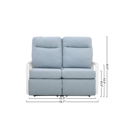 Kiesta 4-Seat Patio Aluminum Reclining Loveseat Conversation Set with Pair of Recliners | Outdoor Set