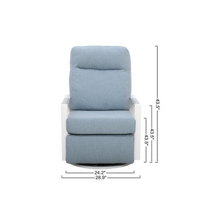 Kiesta Aluminum Outdoor 2PC Swivel Glider Recliner and Side Table | Outdoor Bistro Set