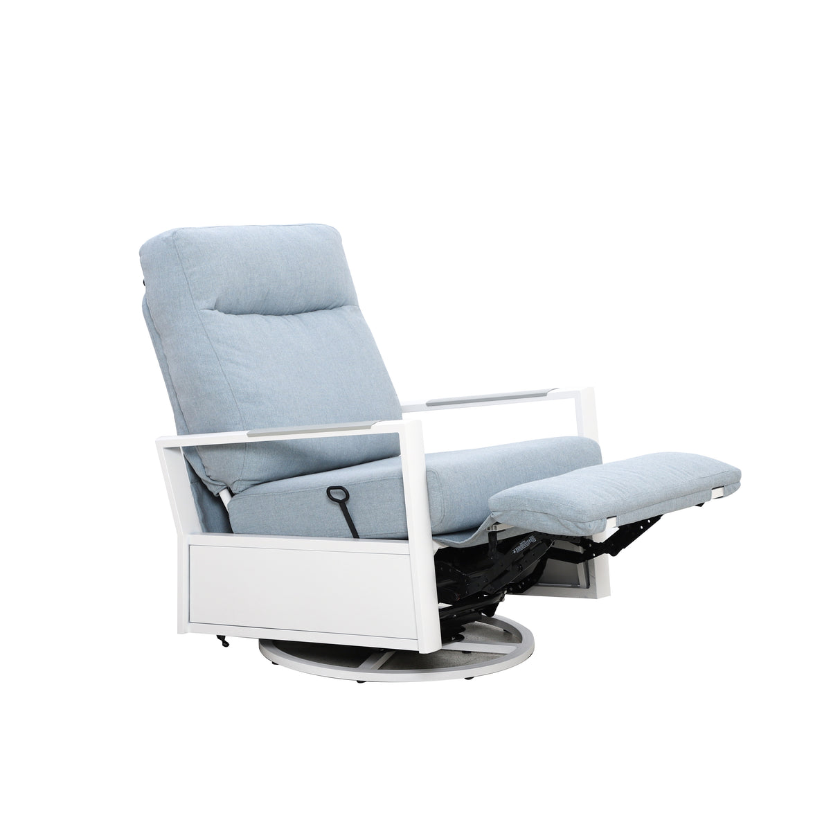 Kiesta Aluminum Outdoor 2PC Swivel Glider Recliner and Side Table | Outdoor Bistro Set