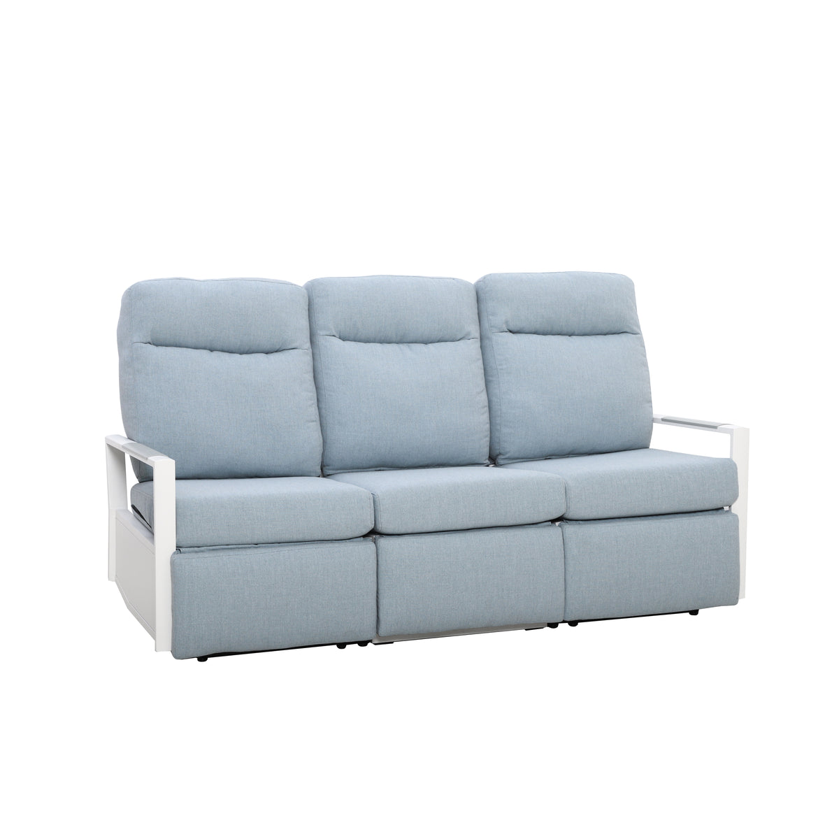 Kiesta 5-Seat Patio Aluminum Reclining Sofa Conversation Set with Pair of Recliners | Outdoor Set