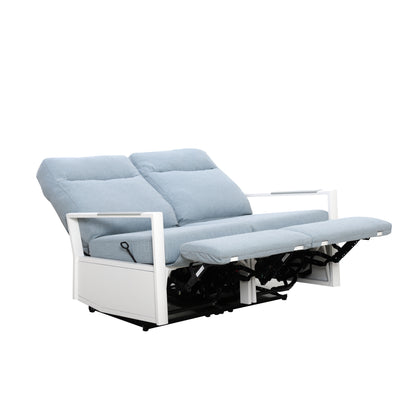 Kiesta 4-Seat Patio Aluminum Reclining Loveseat Conversation Set with Pair of Recliners | Outdoor Set