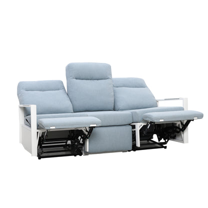 Kiesta 5-Seat Patio Aluminum Reclining Sofa Conversation Set with Pair of Recliners | Outdoor Set