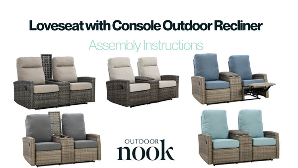 Wicker Loveseats with Console - Keywest, Malibu & Newport