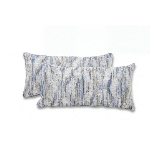 Pair of 22"x12" Fabray Rain Indoor/Outdoor Lumbar Pillows | Outdoor Lumbar Pillow x 2