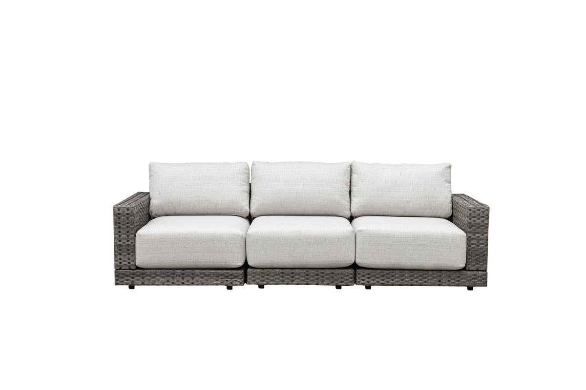 Malibu II 5-piece Patio Wicker Modular Sofa Set with Swivel Glider Recliners | Outdoor Set