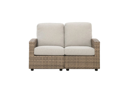 Newport 4-piece Patio Wicker Modular Sofa Set with Swivel Glider Recliners | Outdoor Set