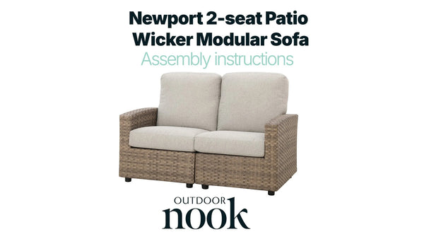 Newport 2-seat Patio Wicker Modular Sofa