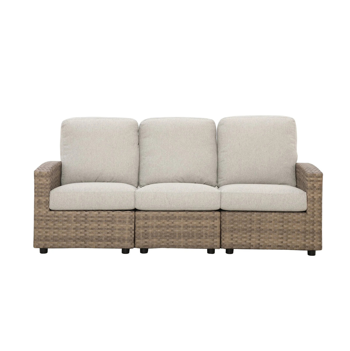 Newport 5-piece Patio Wicker Modular Sofa Set with Swivel Glider Recliners | Outdoor Set