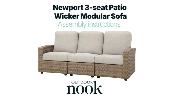 Newport 3-seat Patio Wicker Modular Sofa