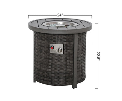 Malibu II Outdoor Firepit Table — Outdoor Nook USA - size