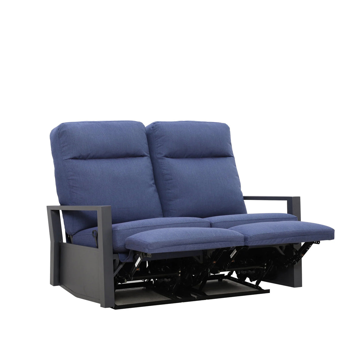 Shoreline 4-Seat Patio Aluminum Reclining Loveseat Conversation Set with Pair of Recliners | Outdoor Set