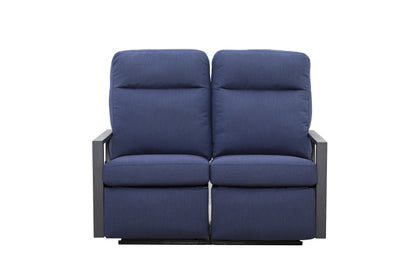 Shoreline Outdoor Aluminum Reclining Loveseat Sofa | Outdoor Sofa