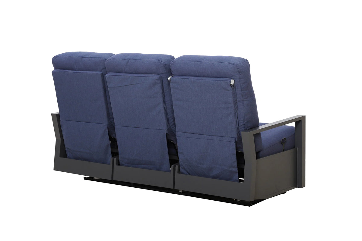 Shoreline Outdoor Aluminum Reclining Sofa | Outdoor Sofa