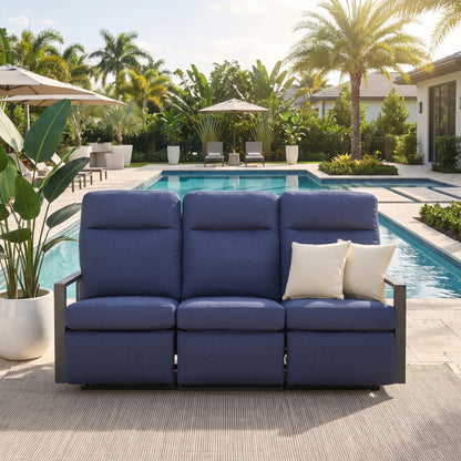 Shoreline Outdoor Aluminum Reclining Sofa | Outdoor Sofa