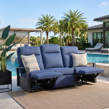 Shoreline Outdoor Aluminum Reclining Sofa | Outdoor Sofa