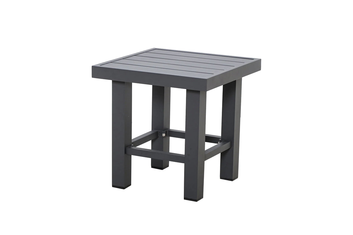 Shoreline Aluminum Outdoor 2PC Swivel Glider Recliner and Side Table | Outdoor Bistro Set